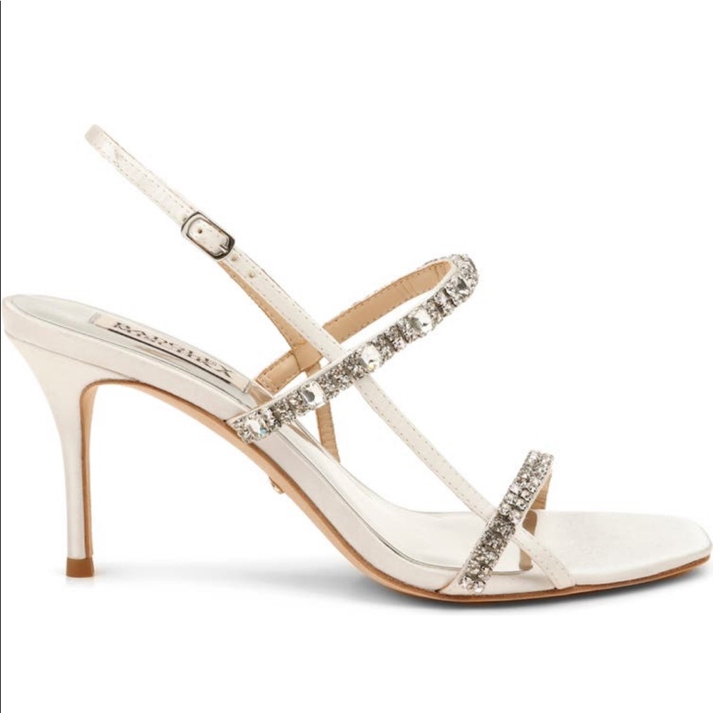 Zane soft white Badgley Mischka wedding shoes